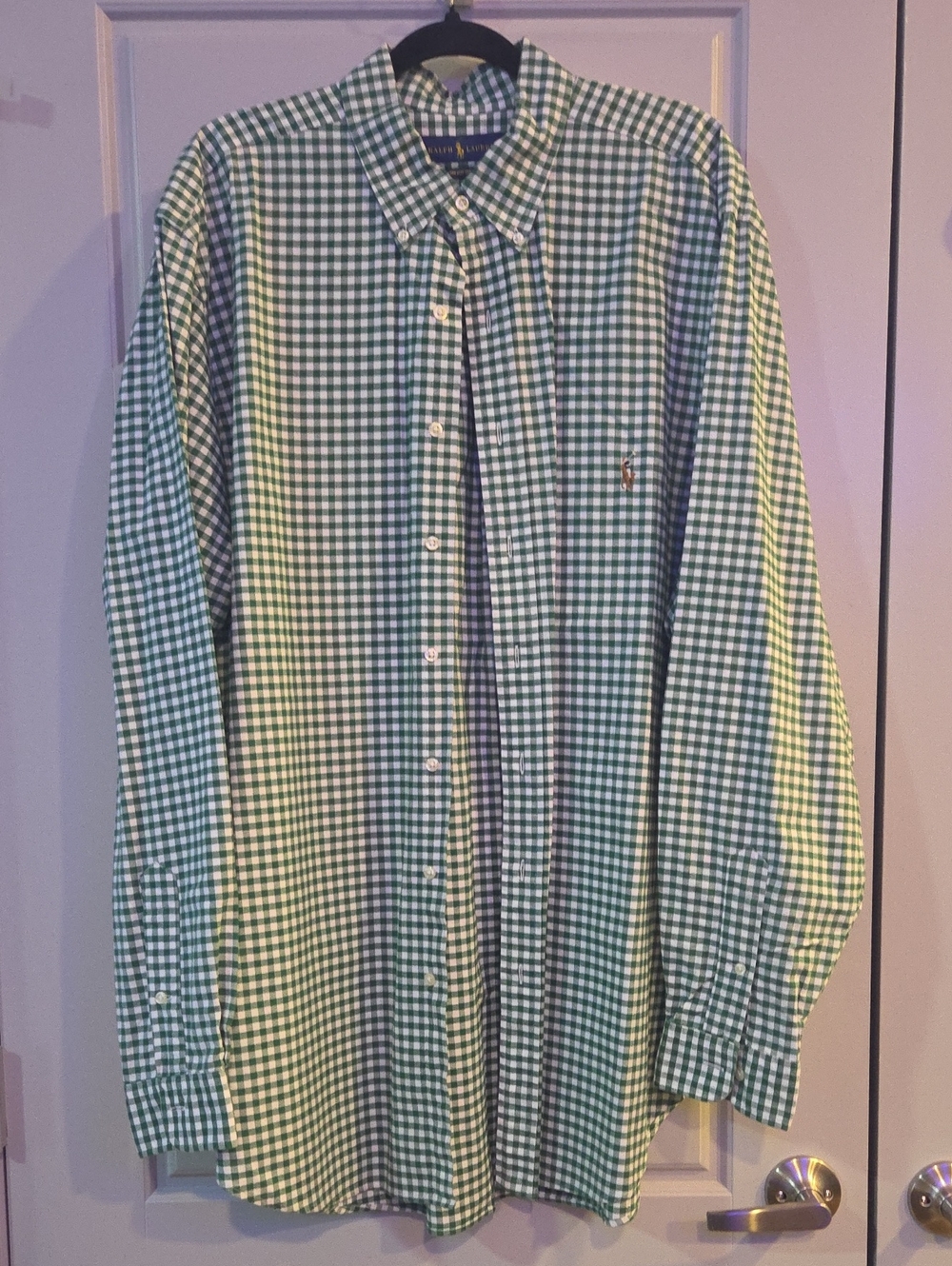Polo by Ralph Lauren Green White Gingham Button-Down Shirt